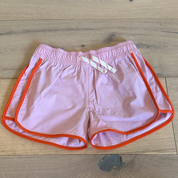 Jcrew Pink Athletic Shorts with Orange Trim - Picture 1 of 4
